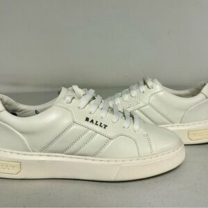Bally Ivory Leather Casual Sneakers size 10M